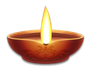 Glowing diya icon